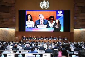 SUIZA-GINEBRA-78ª ASAMBLEA MUNDIAL DE LA SALUD-PROPUESTA RELACIONADA CON TAIWAN-RECHAZO