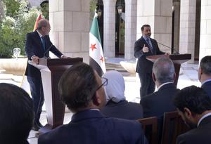SIRIA-DAMASCO-MINISTRO DE ASUNTOS EXTERIORES-JORDANIA-MINISTRO DE RELACIONES EXTERIORES-CONFERENCIA DE PRENSA