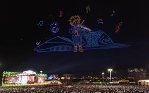 CHINA-HEILONGJIANG-HARBIN-PARQUE DEL MUNDO DE HIELO Y NIEVE-PRESENTACION DE DRONES