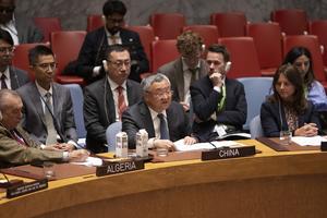 ONU-CONSEJO DE SEGURIDAD-REUNION-GAZA-ENVIADO CHINO
