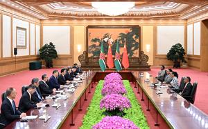 CHINA-BEIJING-XI JINPING-DOMINICA-PRESIDENTA-REUNION
