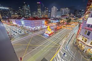 SINGAPUR-AÑO NUEVO CHINO-DECORACIONES-ENCENDIDO