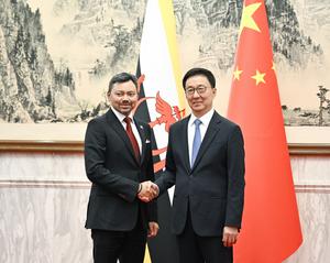 CHINA-BEIJING-HAN ZHENG-BRUNEI-PRINCIPE HEREDERO-CONVERSACIONES
