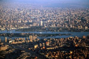 EGIPTO-CAIRO-VISTAS DESDE UN AVION