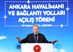 TURQUIA-ANKARA-AEROPUERTO DE ANKARA-ERDOGAN-CEREMONIA DE INAUGURACION