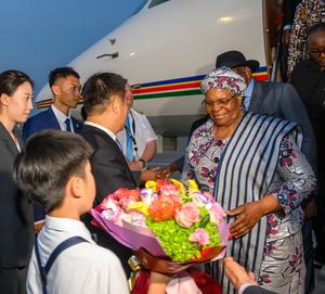 CHINA-BEIJING-PRESIDENTA NAMIBIA-LLEGADA