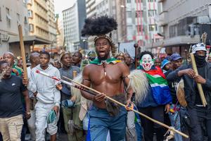 SUDAFRICA-DURBAN-PROTESTA CONTRA LA INMIGRACION