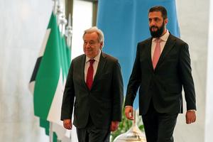 SIRIA-DAMASCO-SECRETARIO GENERAL DE LA ONU-VISITA