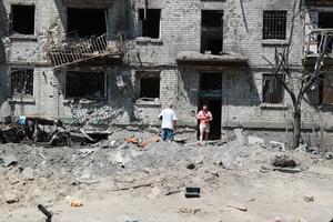UCRANIA-KIEV-ATAQUE CON MISILES-SECUELA