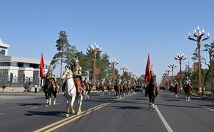 KIRGUISTAN-BISHKEK-CHINA-XI JINPING-CEREMONIA DE BIENVENIDA