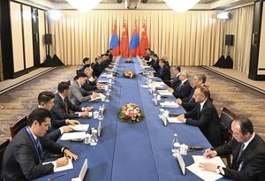 KIRGUISTAN-BISHKEK-CHINA-XI JINPING-PRESIDENTE MONGOL-REUNION