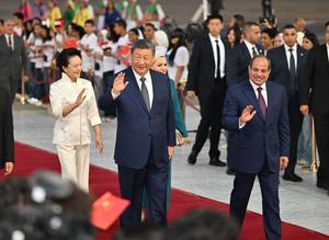 EGIPTO-CAIRO-CHINA-XI JINPING-VISITA DE ESTADO-LLEGADA
