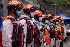 CHINA-XIZANG-GYIRONG-AVALANCHA DE LODO-RESCATE-AREA CENTRAL