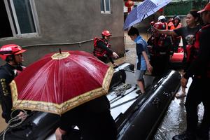 CHINA-FUJIAN-MINHOU-LLUVIAS TORRENCIALES-RESCATE Y SOCORRO