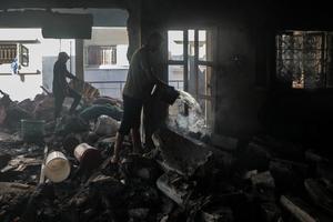 MEDIO ORIENTE-CIUDAD DE GAZA-ATAQUE AEREO-SECUELAS
